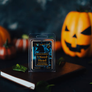 I Need Head - Headless Horseman Halloween - Jack-O-Lantern Scented Wax Melt - 1 Pack - 2 Ounces - 6 Cubes - The Candle Daddy