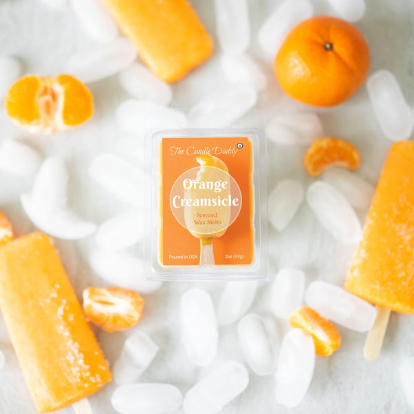 Orange Creamsicle - Orange and Cream Frozen Treat Scented Wax Melt - 1 Pack - 2 Ounces - 6 Cubes - The Candle Daddy