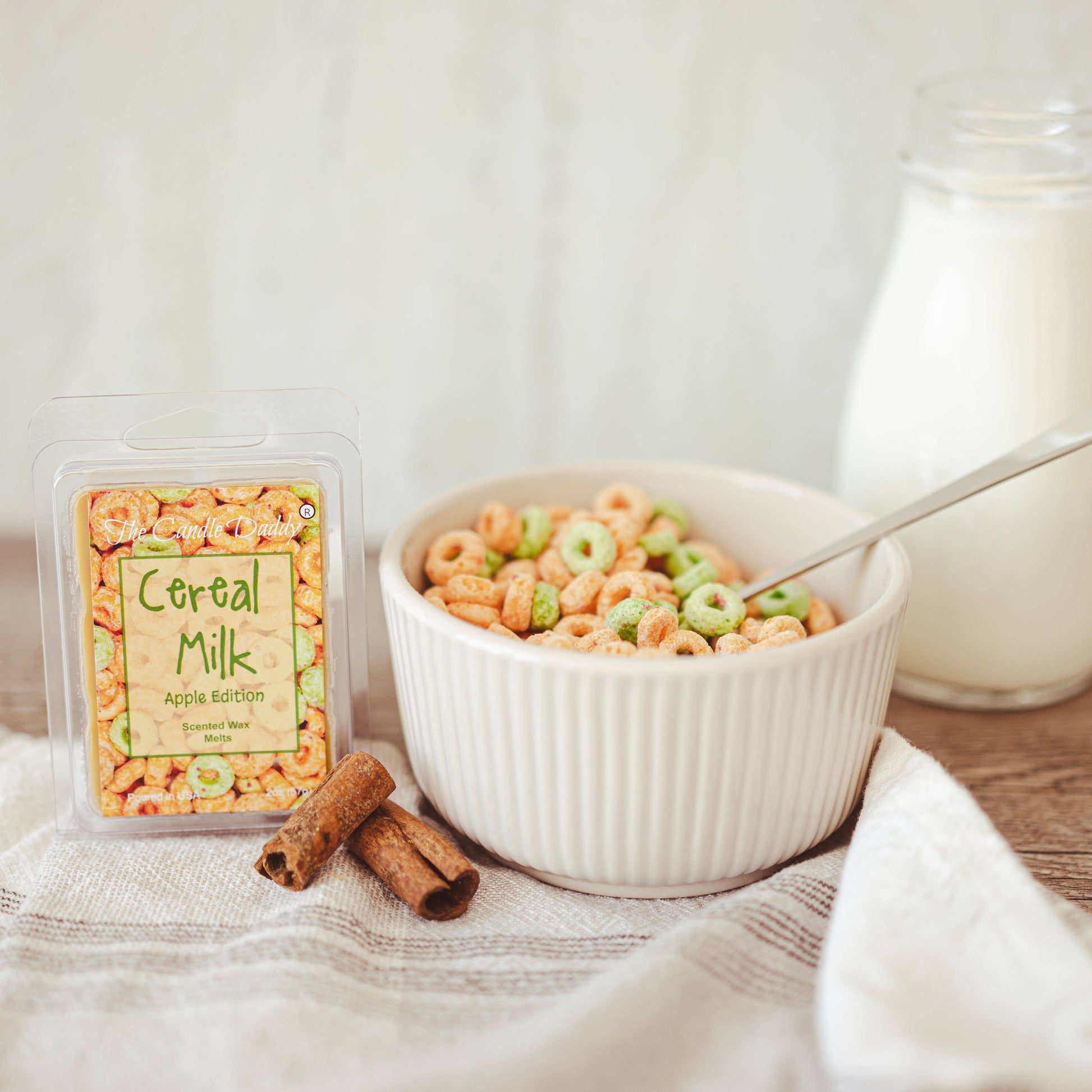 Cereal Milk - Apple Cereal Version Scented Wax Melt - 1 Pack - 2 Ounces - 6 Cubes - The Candle Daddy