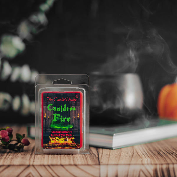 FREE SHIPPING - Cauldron Fire - Witchy Crackling Bonfire Scented Wax Melt - 1 Pack - 2 Ounces - 6 Cubes