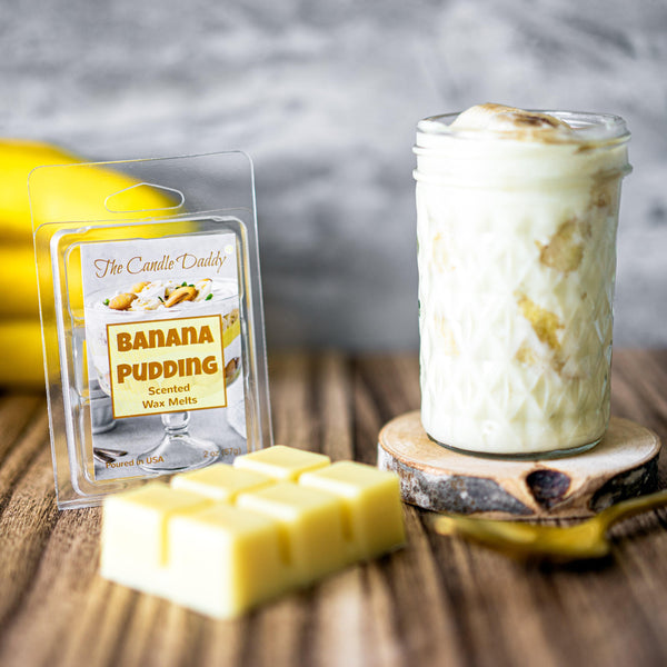 Banana Pudding - Sweet Banana Pudding Scented Wax Melt - 1 Pack - 2 Ounces - 6 Cubes - The Candle Daddy
