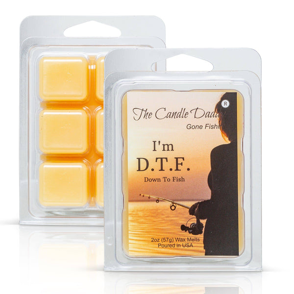 5 Pack - The Candle Daddy's Gone Fishin' - D.T.F. "Down To Fish" - Ocean Breeze Scented Melt- Maximum Scent Wax Cubes/Melts - 2 Ounces x 5 Packs = 10 Ounces - The Candle Daddy