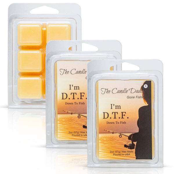 FREE SHIPPING - The Candle Daddy's Gone Fishin' - D.T.F. "Down To Fish" - Ocean Breeze Scented Melt- Maximum Scent Wax Cubes/Melts- 1 Pack -2 Ounces- 6 Cubes