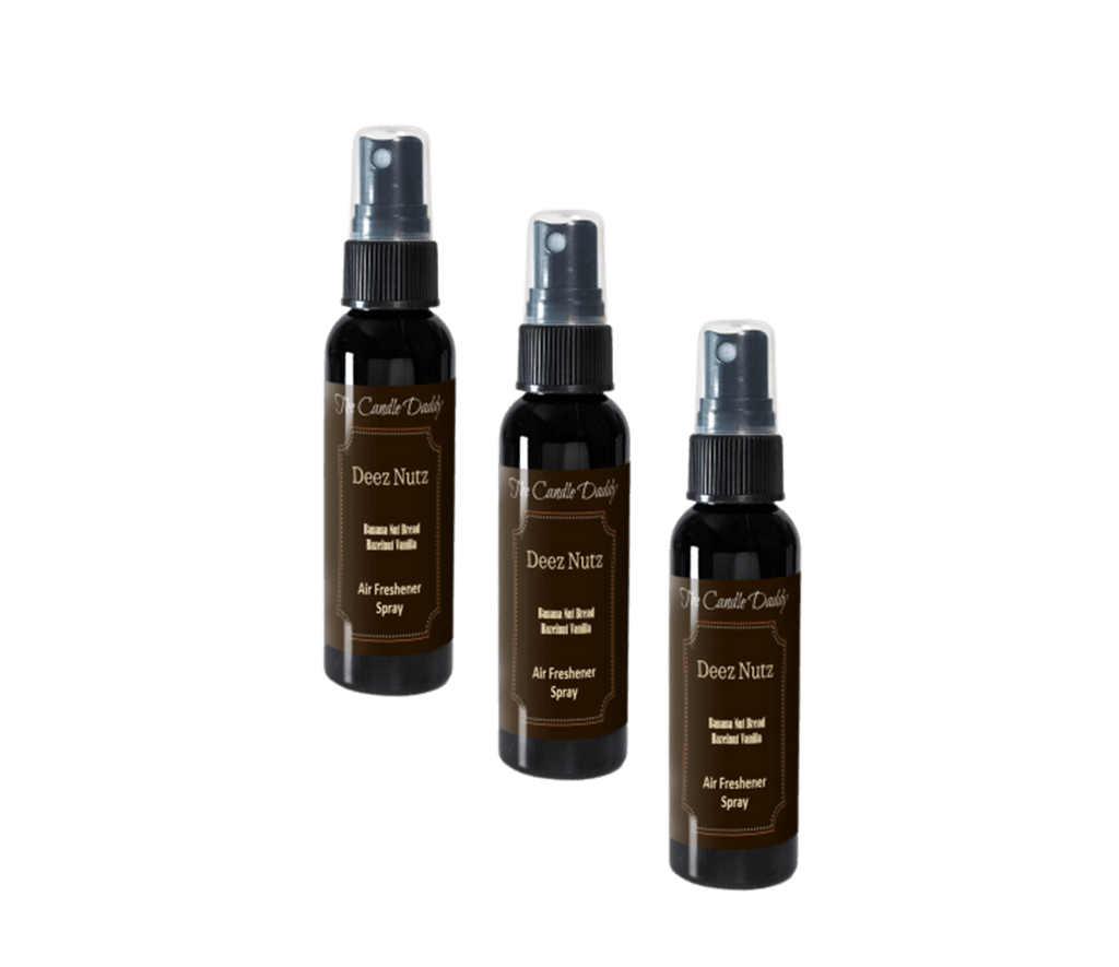3 Pack - Deez Nutz Spray - Banana Nut Bread Scented - Room/Car Air Freshener Spray – (3) 2 Ounce Spray Bottles - The Candle Daddy