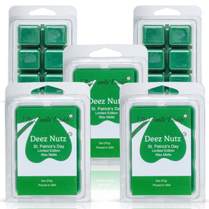 5 Pack - Deez Nutz - St. Patrick's Day Edition - Funny Banana Nut Bread Scented Wax Melt Cubes - 2 Ounces x 5 Packs = 10 Ounces - The Candle Daddy