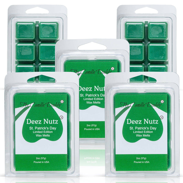 5 Pack - Deez Nutz - St. Patrick's Day Edition - Funny Banana Nut Bread Scented Wax Melt Cubes - 2 Ounces x 5 Packs = 10 Ounces