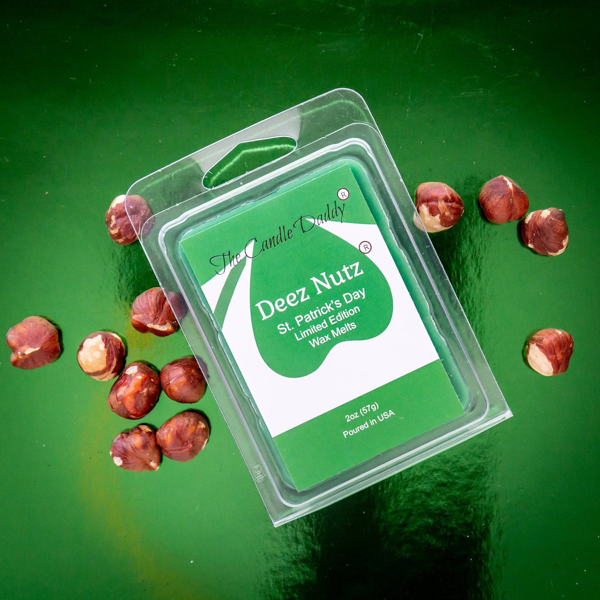 5 Pack - Deez Nutz - St. Patrick's Day Edition - Funny Banana Nut Bread Scented Wax Melt Cubes - 2 Ounces x 5 Packs = 10 Ounces - The Candle Daddy