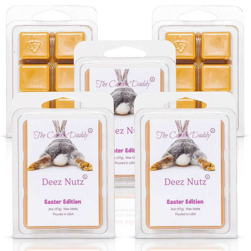 Deez Nutz - Easter Edition - Banana Nut Bread Scented - Maximum Scent Wax Cubes/Melts - 1 Pack - 2 Ounces - 6 Cubes - The Candle Daddy