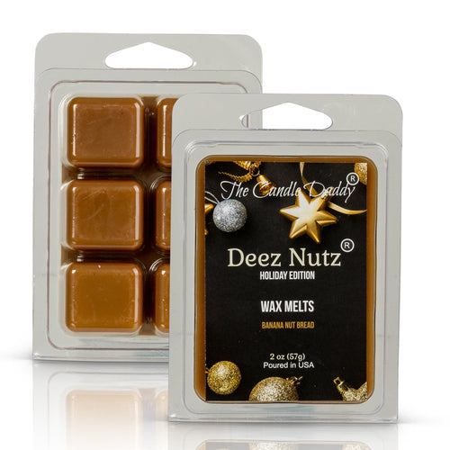 Deez Nutz -Holiday Christmas Edition - Banana Nut Bread Scented Wax Melts - 1 Pack - 2 Ounces - 6 Cubes - Blowout