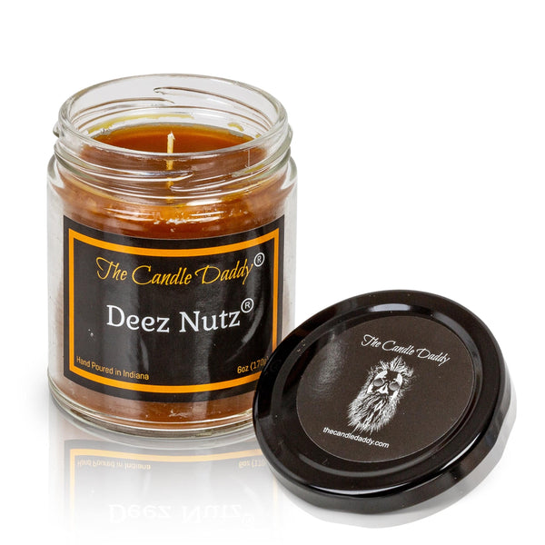 FREE SHIPPING - Deez Nutz - Banana Nut Bread Scented 6 Ounce Candle - The Candle Daddy - Hand Poured In Indiana