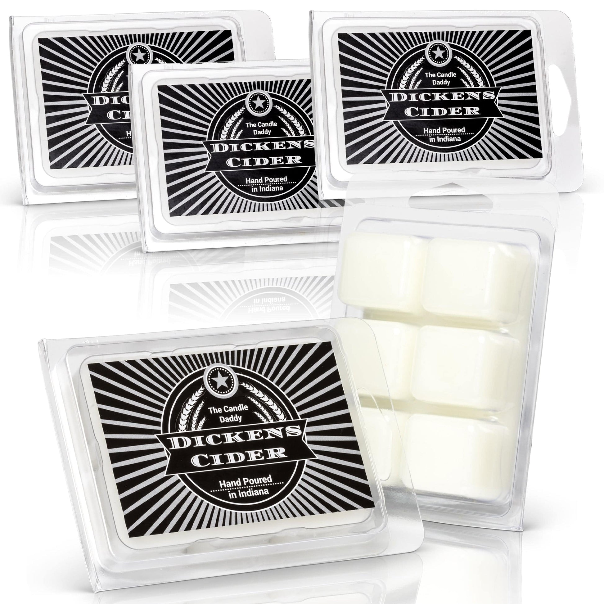 5 Pack - Dickens Cider - Apple Cider Bourbon Scented Wax Melts - 2 Ounces x 5 Packs = 10 Ounces - The Candle Daddy