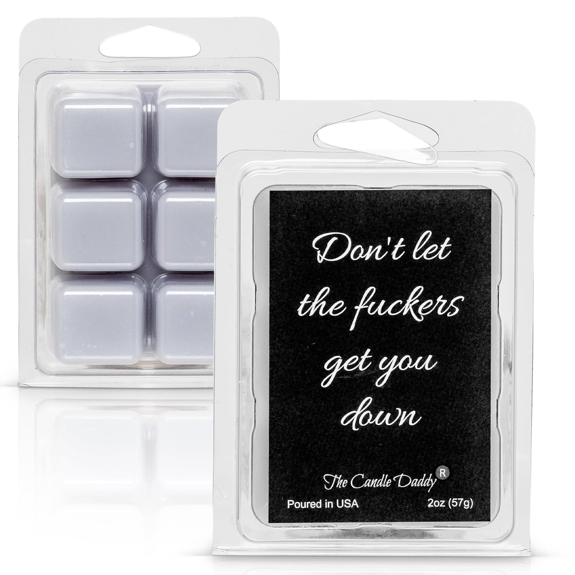 5 Pack - Don't Let the Fuckers Get You Down - Mango & Coconut Scented Melt - 2 Ounces x 5 Packs = 10 Ounces - The Candle Daddy