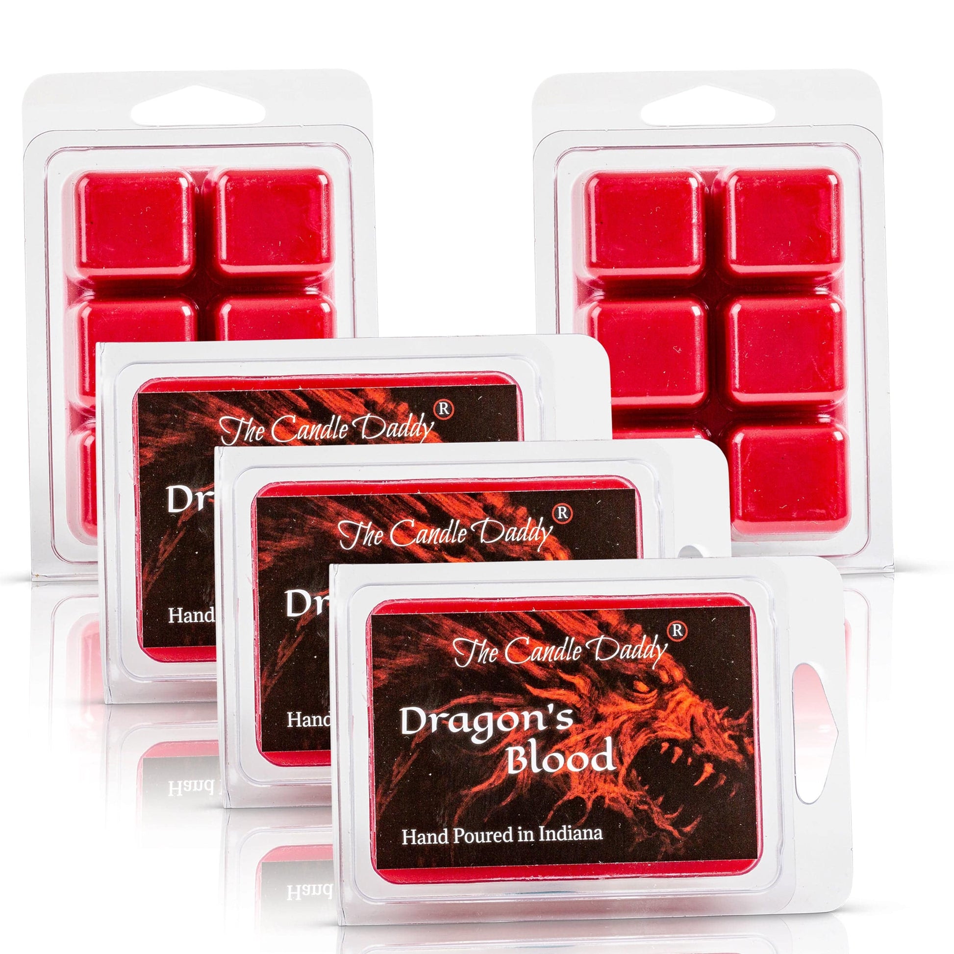 Dragon's Blood - Mysterious, Sweet, Earthy Scented - 1 Pack - 2 Ounces - 6 Cubes - The Candle Daddy