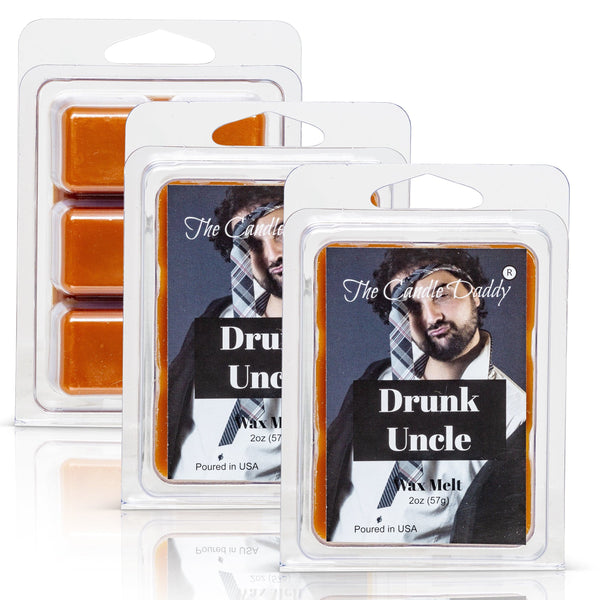 Drunk Uncle - Whiskey Scented Melt- Maximum Scent Wax Cubes/Melts- 1 Pack -2 Ounces- 6 Cubes - The Candle Daddy