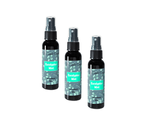 3 Pack - Eucalyptus Mint Spray - Eucalyptus Mint Scented - Room/Car Air Freshener Spray – (3) 2 Ounce Spray Bottles - The Candle Daddy