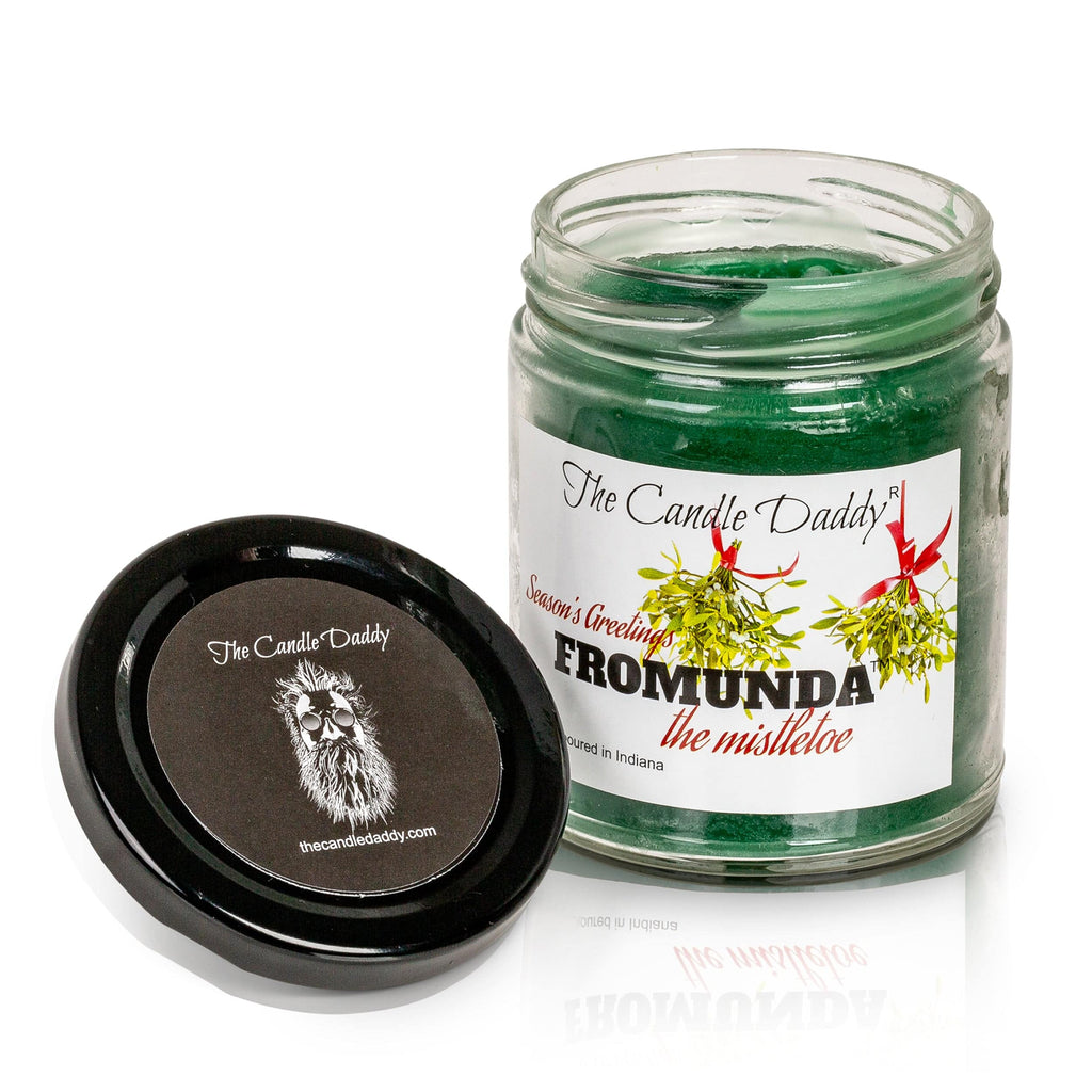 Fromunda The Mistletoe Holiday Candle - Funny Blue Spruce Pine Tree Scented Candle - Funny Holiday Candle for Christmas, New Years - Long Burn Time, Holiday Fragrance, Hand Poured in USA - 6oz - The Candle Daddy