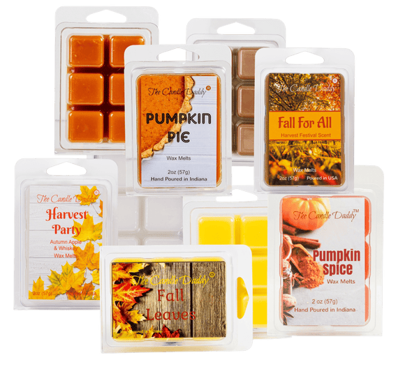 Harvest Haul 5 Pack - 5 Amazing Autumn Fall Wax Melts - 30 Total Cubes - 10 Total Ounces - The Candle Daddy
