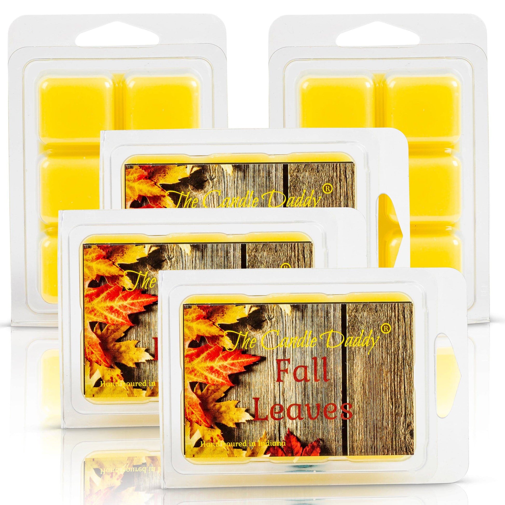5 Pack - Fall Leaves - Autumn Scented Wax Melt Cubes - 2 Oz x 5 Packs = 10 Ounces - The Candle Daddy