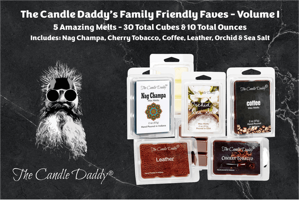 The Candle Daddy's Family Friendly Faves Volume I - 5 Pack of Wax Melts -  30 Total Cubes - 10 Total Ounces - The Candle Daddy