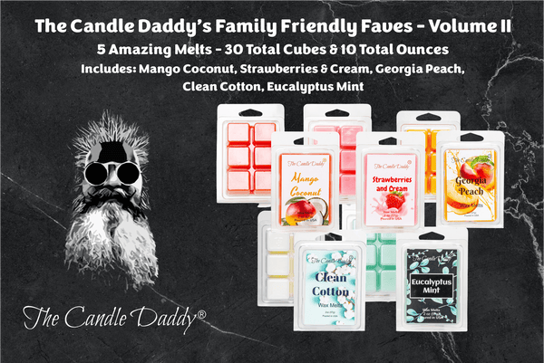 FREE SHIPPING - The Candle Daddy's Family Friendly Faves Volume II - 5 Pack of Wax Melts -  30 Total Cubes - 10 Total Ounces