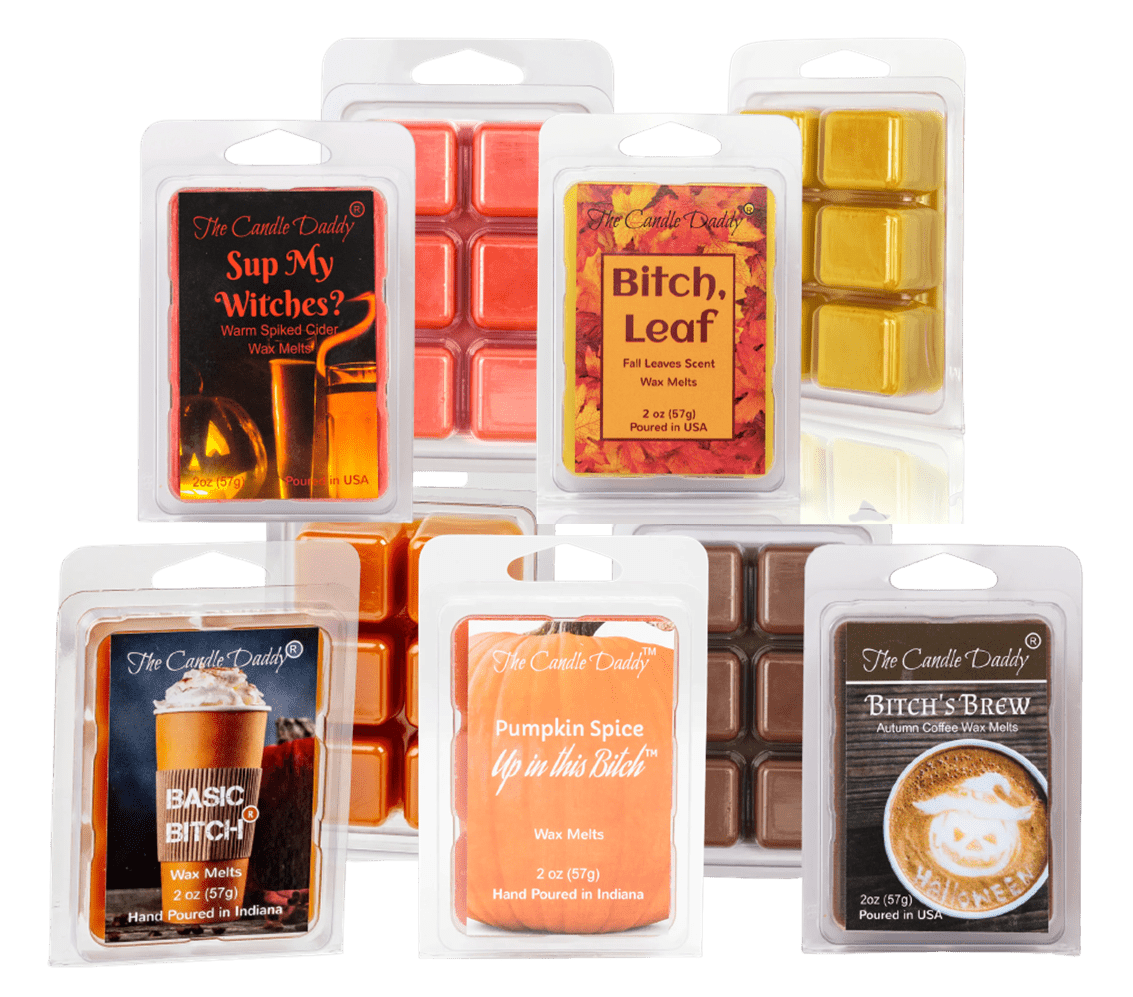 Fiercely Fall 5 Pack -  5 Amazing Autumn Wax Melts - 30 Total Cubes - 10 Total Ounces - The Candle Daddy