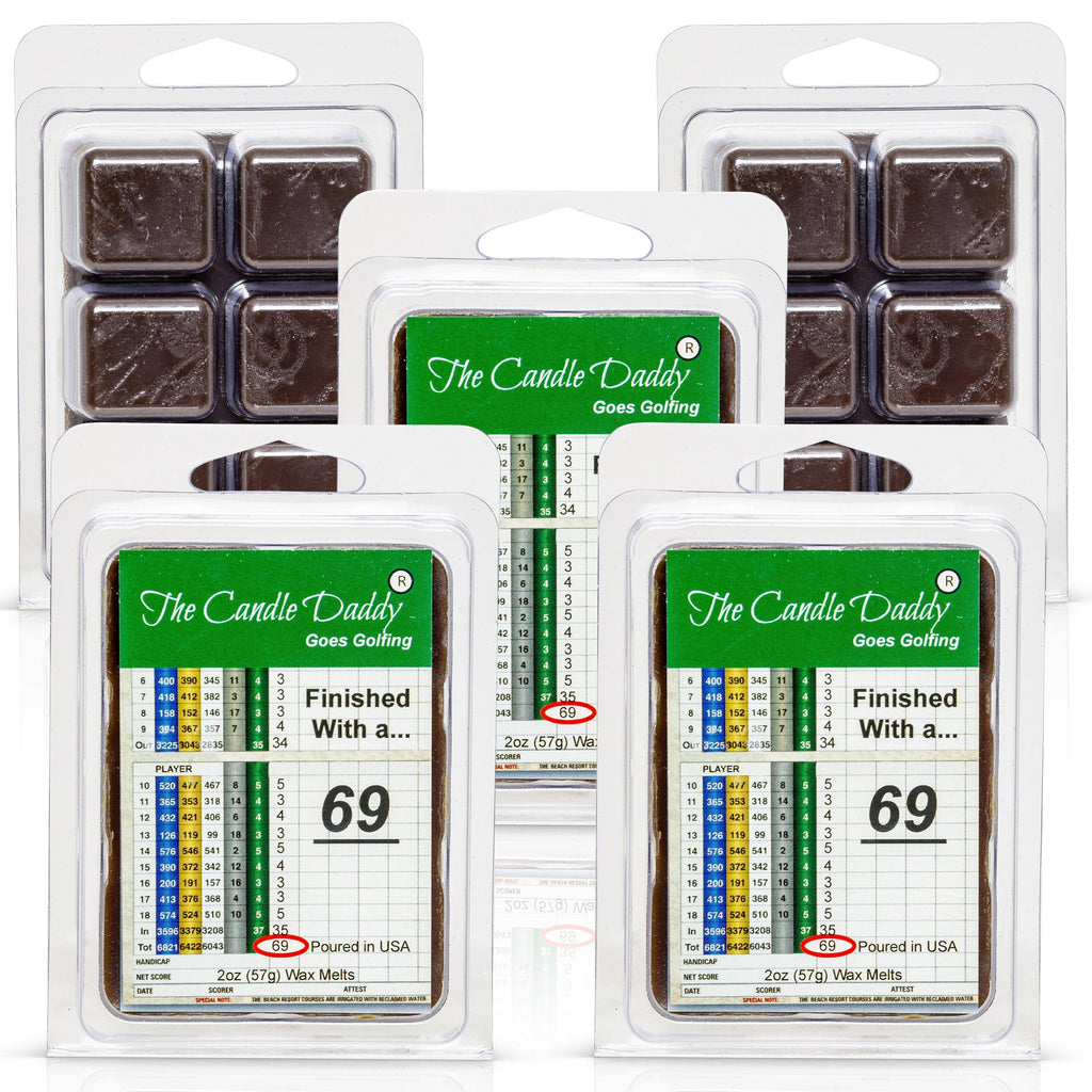 5 Pack - The Candle Daddy Goes Golfing - Finished With A....69 - Golf Course Dirt Scented Melt- Maximum Scent Wax Cubes/Melts - 2 Ounces x 5 Packs = 10 Ounces - The Candle Daddy