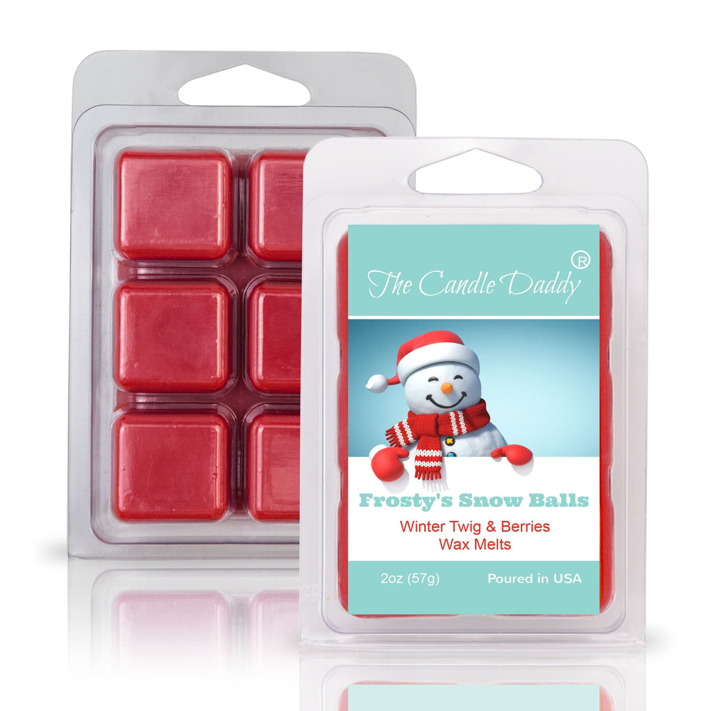 5 Pack - Frosty's Snow Balls - Winter Twig & Berries Scented Wax Melt - 2 Ounces x 5 Packs = 10 Ounces - The Candle Daddy