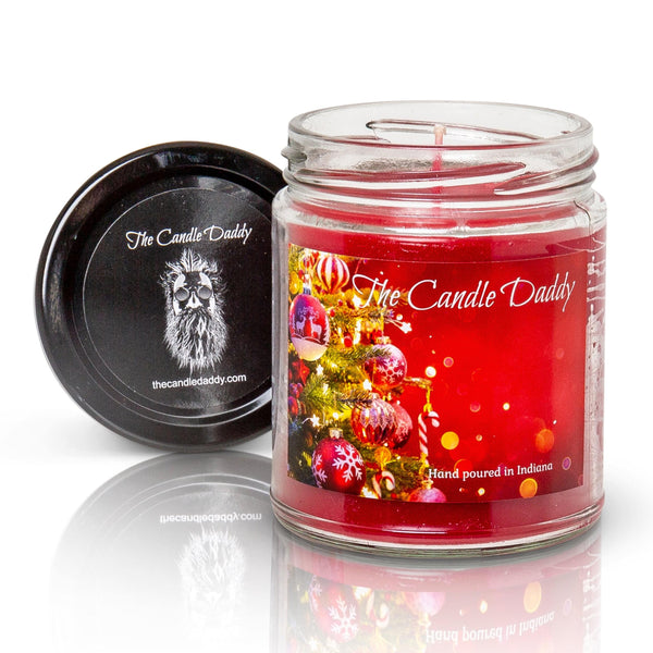 Christmas Splender - Christmas Morning Scented 6 Ounce Glass Jar Candle - 40 Hour Burn Time - The Candle Daddy