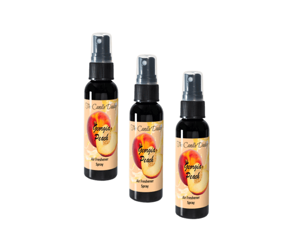 3 Pack - Georgia Peach Spray - Fresh Peach Scented - Room/Car Air Freshener Spray – (3) 2 Ounce Spray Bottles - The Candle Daddy