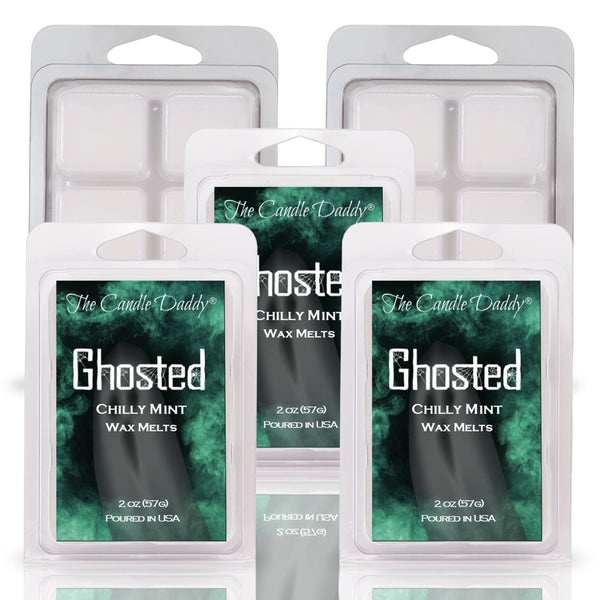 Ghosted - Chilly Mint Scented Halloween Wax Melt - 1 Pack - 2 Ounces - 6 Cubes - The Candle Daddy