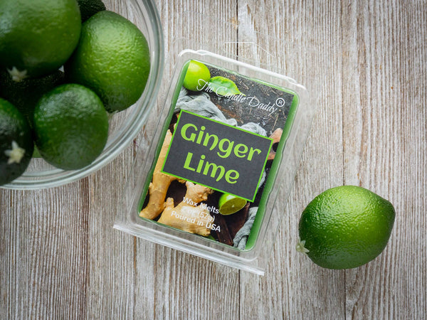 5 Pack - Ginger Lime - Fruity Ginger Lime Scented Melt- Maximum Scent Wax Cubes/Melts - 2 Ounces x 5 Packs = 10 Ounces - The Candle Daddy