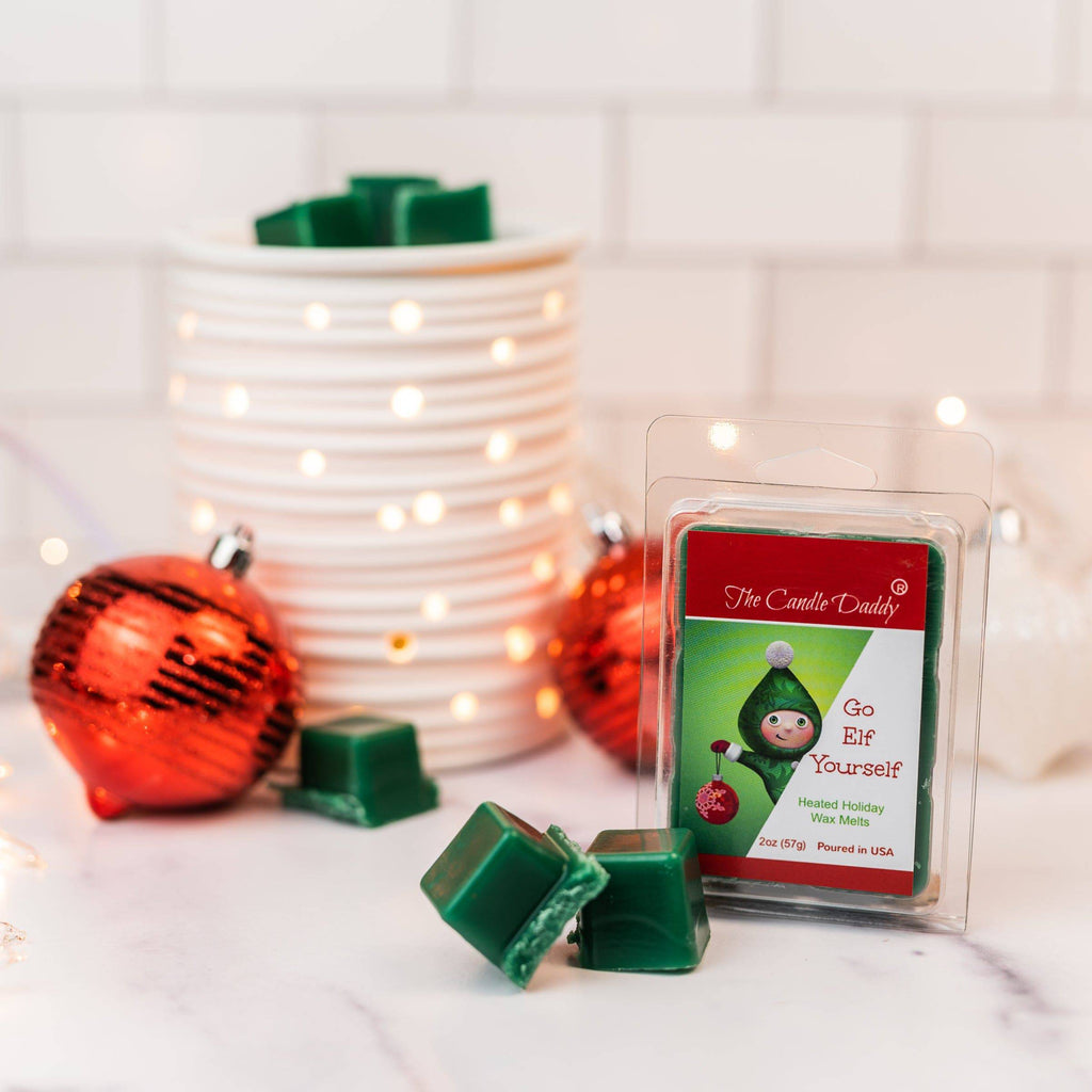 5 Pack - Go Elf Yourself - Heated Holiday Scented Wax Melt - 2 Ounces x 5 Packs = 10 Ounces - The Candle Daddy