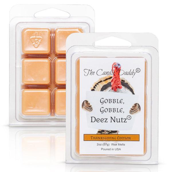Gobble, Gobble Deez Nutz - Thanksgiving Edition - Banana Nut Bread Scented Melt - Maximum Scent Wax Cubes/Melts - 1 Pack - 2 Ounces - 6 Cubes - The Candle Daddy