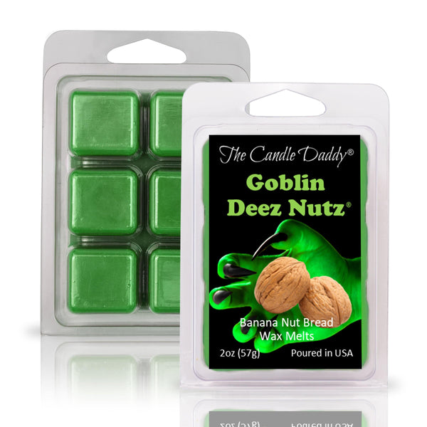 "Goblin" Deez Nutz - Banana Nut Bread Scented Halloween Wax Melt - 1 Pack - 2 Ounces - 6 Cubes - The Candle Daddy