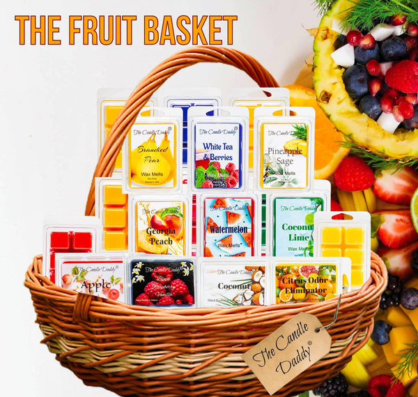 The Fruit Basket - 10 Melt Fruit Fragrance Sampler. 10 Total Random 2oz Wax Melt Variety Pack - 60 Total Cubes 20 Total Ounces - The Candle Daddy