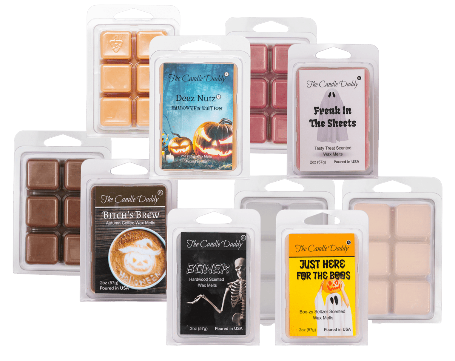 Haunted Halloween 5 Pack - 5 Amazing Halloween Themed Wax Melts - 30 Total Cubes - 10 Total Ounces - The Candle Daddy