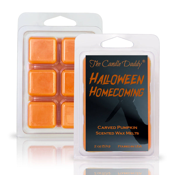 Halloween Homecoming - Craved Pumpkin Scented Horror Movie Wax Melt - 1 Pack - 2 Ounces - 6 Cubes - The Candle Daddy