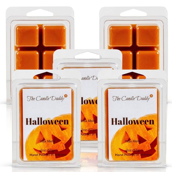 5 Pack - Halloween - Pumpkin Scented Wax Melt Cubes - 2 Oz x 5 Packs = 10 Ounces - The Candle Daddy