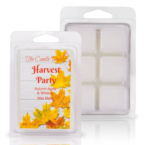 Harvest Party - Autumn Apple and Whiskey Scented Wax Melt - 1 Pack - 2 Ounces - 6 Cubes - Blowout