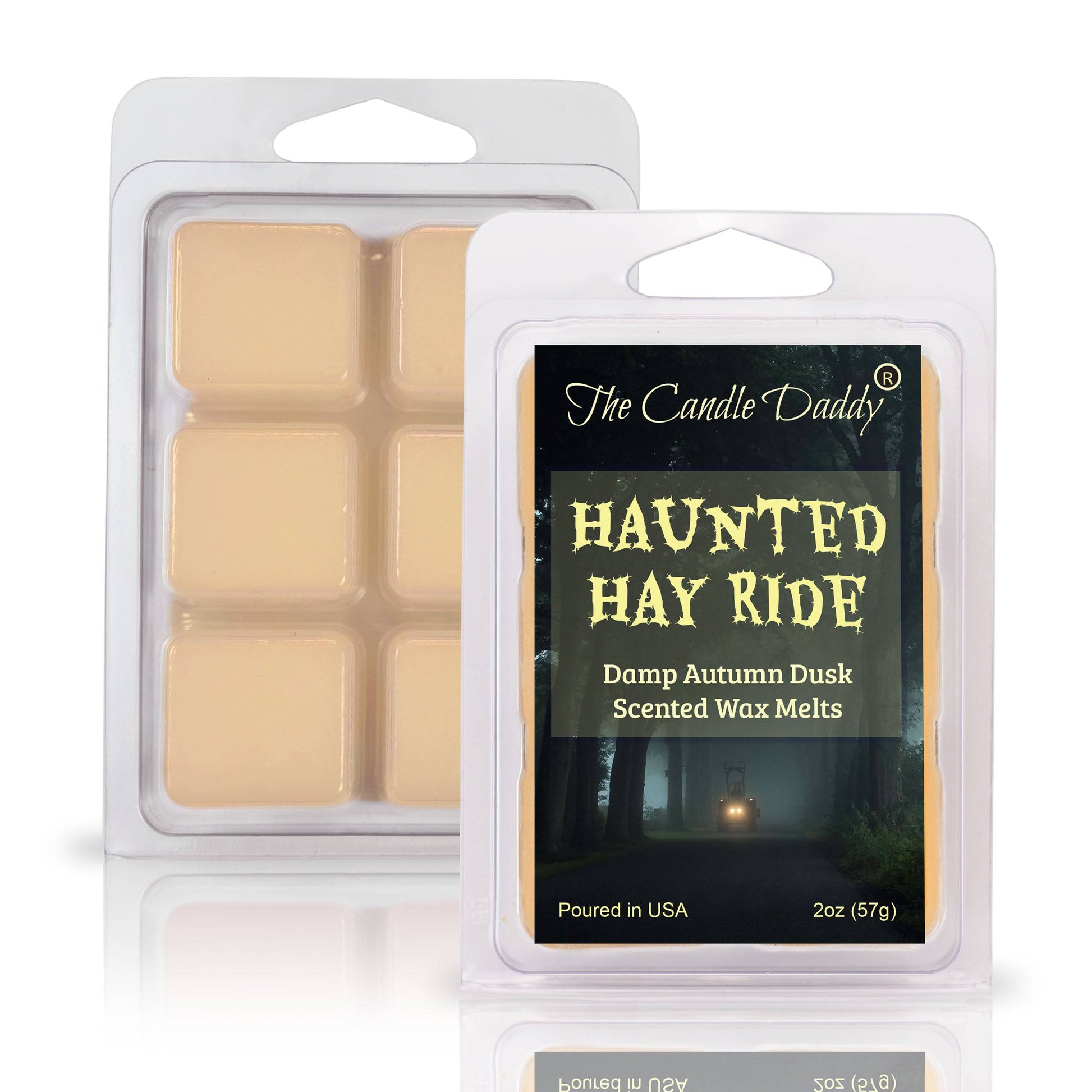 Haunted Hay Ride - Damp Autumn Dusk Halloween Scented Wax Melt - 1 Pack - 2 Ounces - 6 Cubes - The Candle Daddy