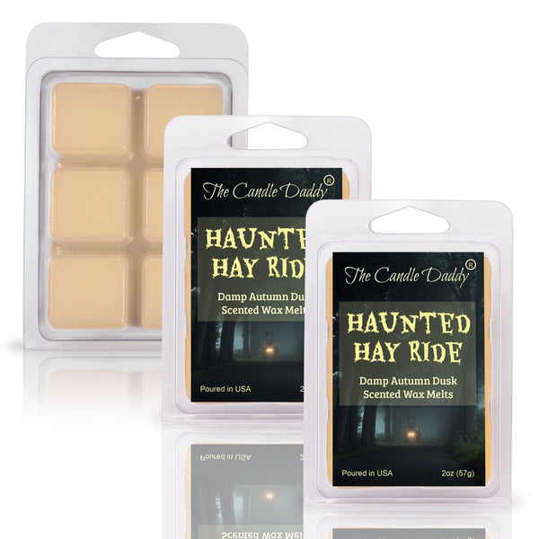 Haunted Hay Ride - Damp Autumn Dusk Halloween Scented Wax Melt - 1 Pack - 2 Ounces - 6 Cubes - The Candle Daddy