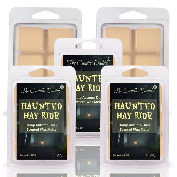 FREE SHIPPING - Haunted Hay Ride - Damp Autumn Dusk Halloween Scented Wax Melt - 1 Pack - 2 Ounces - 6 Cubes