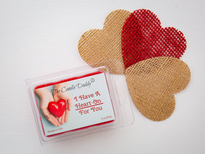I Have a HEART ON For You - Valentine's Day Edition - Funny Red Hot Cinnamon Scented Wax Melt Cubes - 2 Ounces - The Candle Daddy