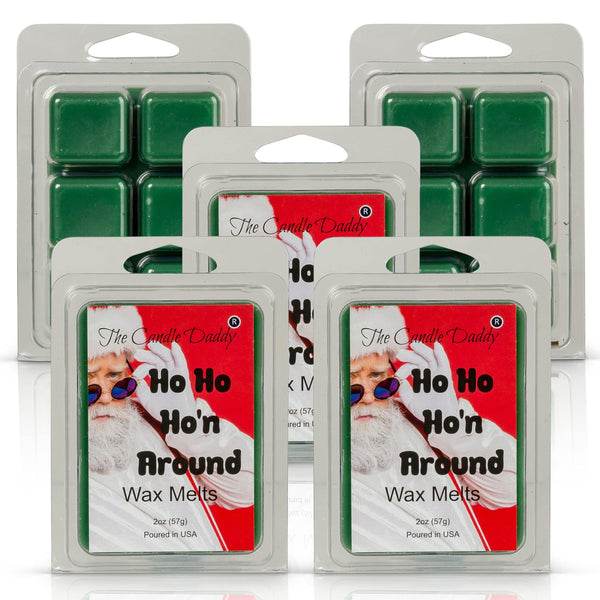 5 Pack - Ho Ho Ho'n Around - Warm Christmas Apple Bourbon Scented Wax Melt - 2 Ounces x 5 Packs = 10 Ounces - The Candle Daddy