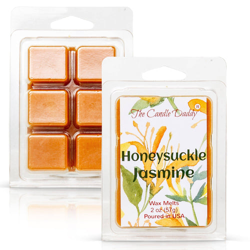 Honeysuckle Jasmine - Floral Honeysuckle & Jasmine Scented Melt- Maximum Scent Wax Cubes/Melts- 1 Pack -2 Ounces- 6 Cubes - Blowout