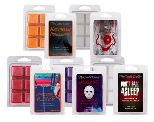 Halloween Horror Movie 5 Pack  - 5 Amazingly Spooky Wax Melts - 30 Total Cubes - 10 Total Ounces - The Candle Daddy