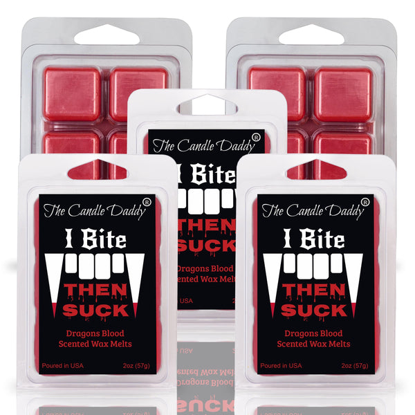 I Bite, Then Suck - Dragons Blood Vampire Scented Wax Melt - 1 Pack - 2 Ounces - 6 Cubes - The Candle Daddy