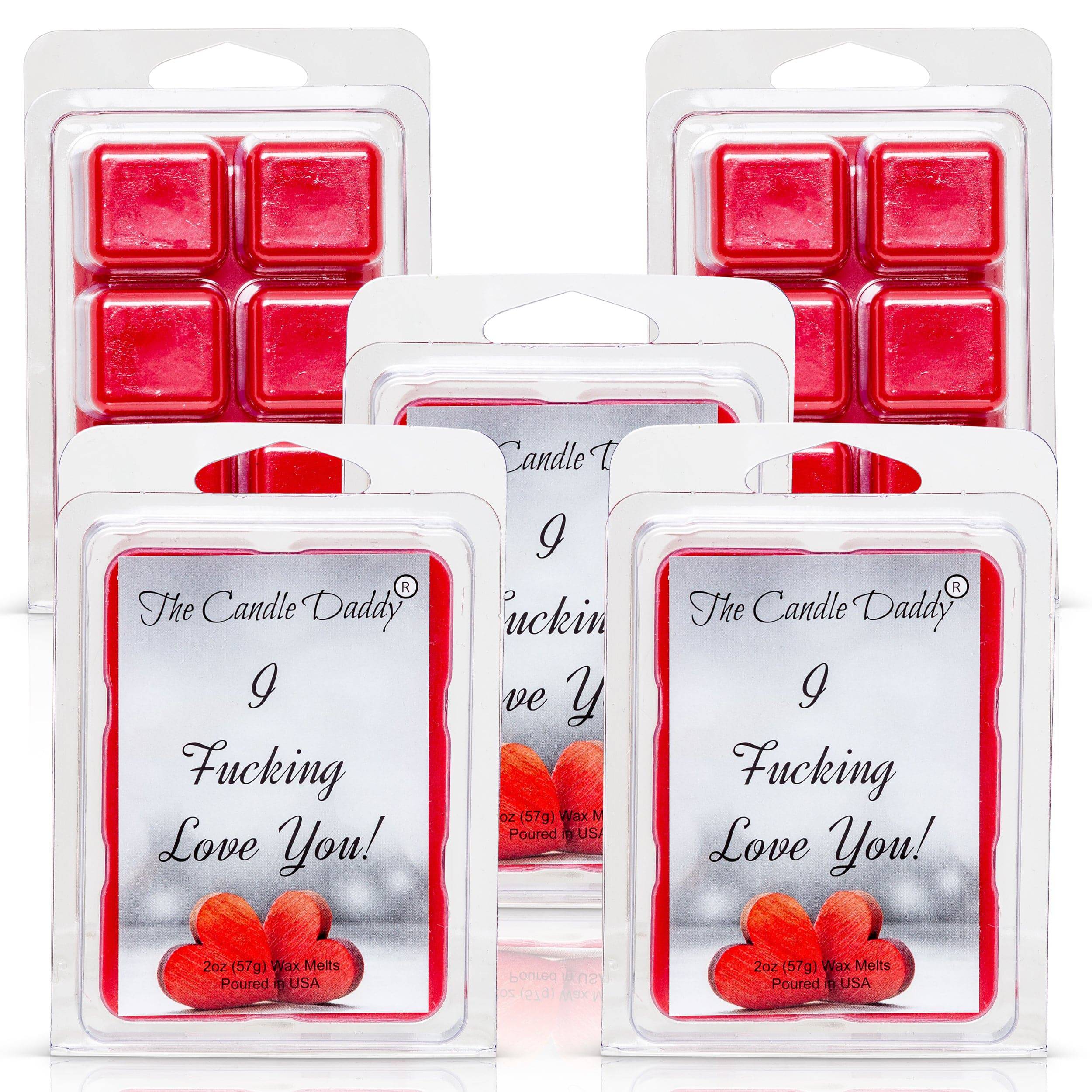 I Fucking Love You! - Valentine's Day Edition - Funny Sea Salt and Orchid  Scented Wax Melt Cubes - 2 Ounces