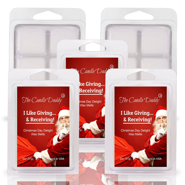 5 Pack - I Like Giving & Receiving - Christmas Day Delight Scented Wax Melt - 2 Ounces x 5 Packs = 10 Ounces - The Candle Daddy