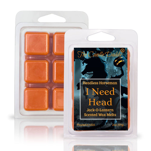 I Need Head - Headless Horseman Halloween - Jack-O-Lantern Scented Wax Melt - 1 Pack - 2 Ounces - 6 Cubes - Blowout